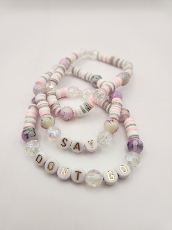 Say Dont Go 1989 From the Vault Taylors Version Gold Letter Beads
